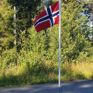 Flaggstang med fot, 3 meter