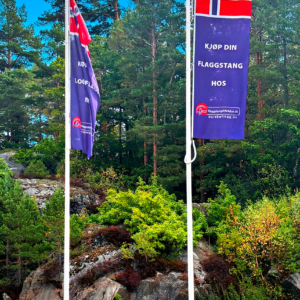 Heisbar flaggarm til logo/reklameflagg