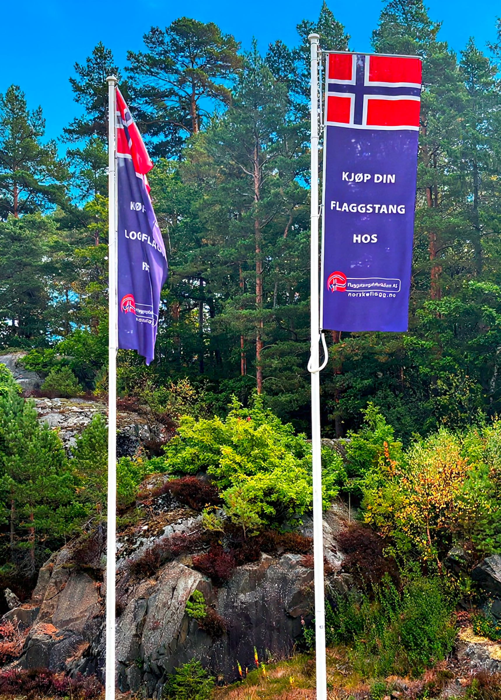 Heisbar flaggarm til logo/reklameflagg