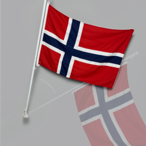 Premium balkongstang med roterende flaggfeste inkl. flagg